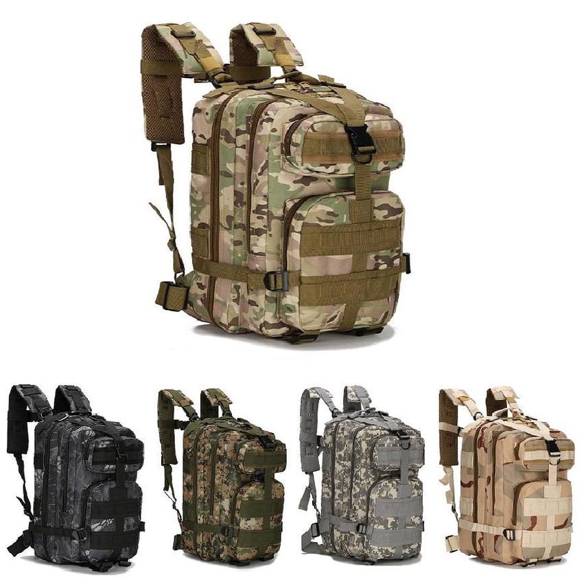 Large Capacity Outdoor Military Tactical Army Camping Hiking Backpack Rucksack With Padded Adjustable Straps