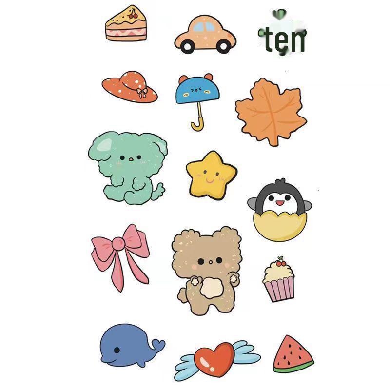 Cartoon Waterproof Self-Adhesive Patch Stickers: Colorful, No-Sew, Iron-Free Seamless Repair for Jackets.