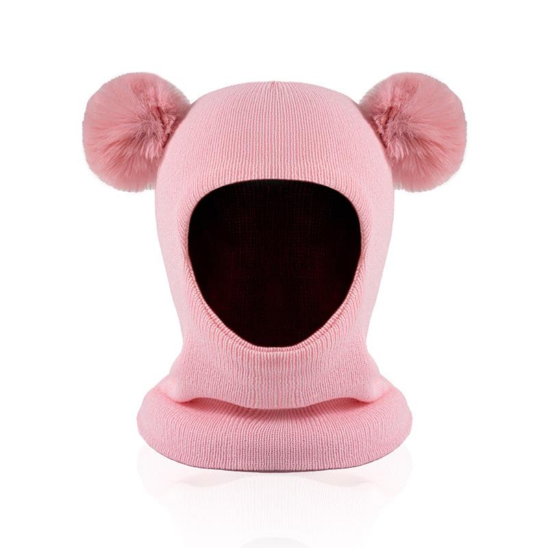 Детский набор шапка и шарф, на флисовой подкладке, утолщенный, с защитой ушей, зимняя теплая вязаная шапка для мальчиков и девочек