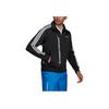 adidas Оригинальная спортивная куртка на молнии с надписью в полоску трилистника, мужская верхняя одежда, черная HC7133