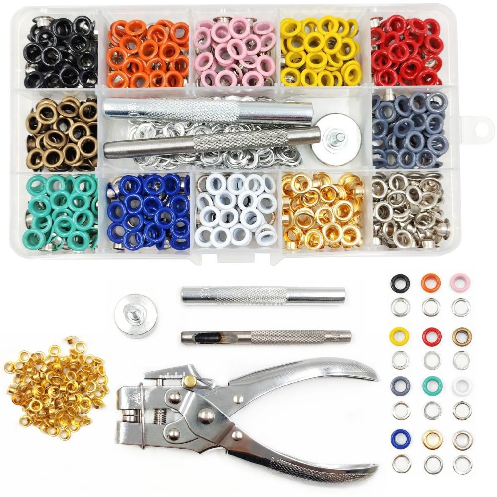 5mm Eyelets Installation Punch Pliers Color Air Eyelet Leather Shoes Clothing Punching Tool Set