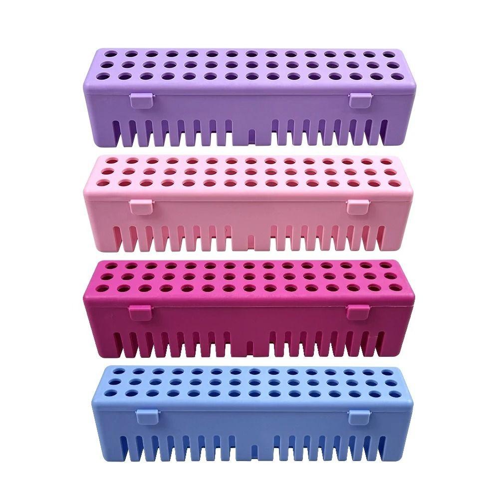 Plastic Dental Sterilization Case Perforated Design Dental Disinfection Tray Clinic Use