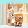 Christmas Bear Plush Toy With Santa Hat Soft Stuffed Animal Keychain Gift Kids