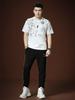 European-Style Round Neck T-Shirt 2025 New Men's Short-Sleeve Summer Printed Letter Trendy Brand Loose Half-Sleeve T-Shirt Men's Clothing