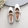 Женские туфли на плоской подошве 2024 года, весна, новые модные женские балетки с квадратным носком, однотонные простые неглубокие женские туфли