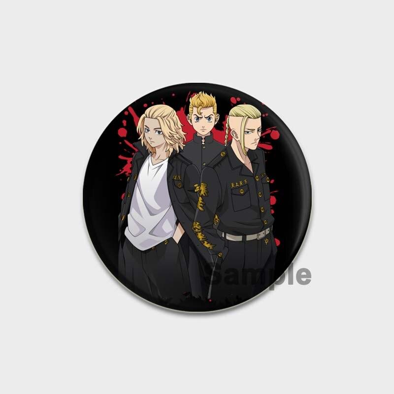 58 мм значок Мстителей Токио, аксессуары в стиле аниме, брошь на булавке, украшение для рюкзака, детские подарочные броши для женщин, ювелирные изделия, одежда, искусство