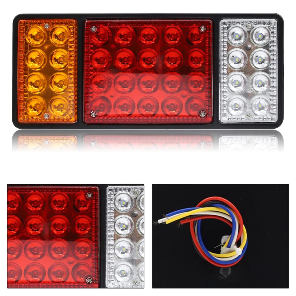 Biqing 36 LED Задние фонари для прицепа Светодиодный задний стоп-сигнал Автомобильный стоп-индикатор Фонарь заднего хода для грузовика, прицепа, трактора, каравана, фургона (2pcs)
