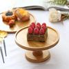 Transparent Wooden Cake Stand Glass Cover Cake Display Stand Cheese Stand Butter Box  Afternoon Tea