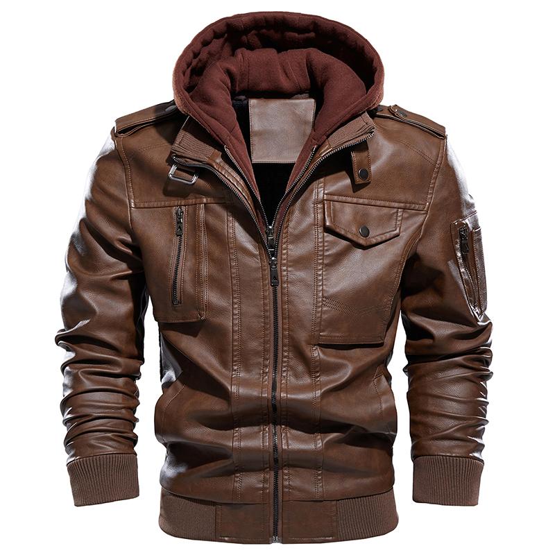 New fleece leather jacket