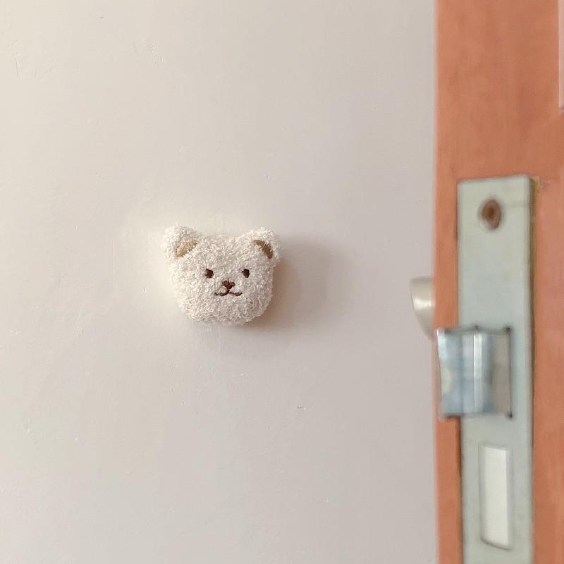 Ins Корейский медведь Детская комната Дверь Задняя ручка Бесшумная анти-столкновения Наклейка Подушка Противоударный Защитник Стены Дверной Ограничитель