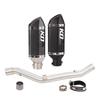51MM Exhaust Pipe For Suzuki DR650 \ S \ SE 19-22 Motorcycle Muffler Mid Link Pipe Escape Connect Tube Slip On Stainless Steel