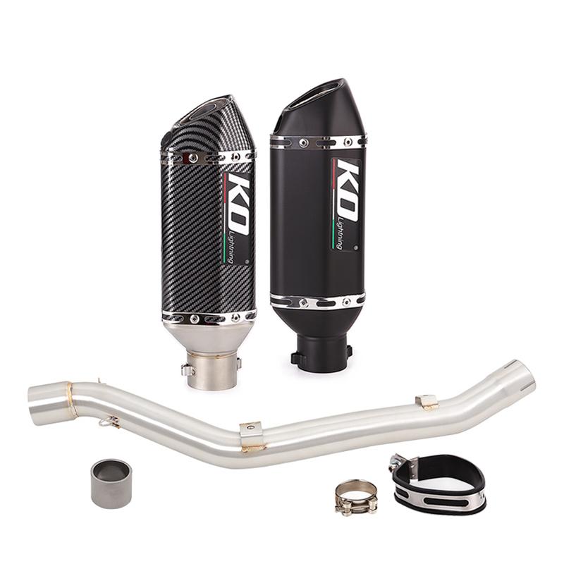 51MM Exhaust Pipe For Suzuki DR650 \ S \ SE 19-22 Motorcycle Muffler Mid Link Pipe Escape Connect Tube Slip On Stainless Steel