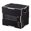 3 in 1 Plyometric Jump Box, 16/14/12 Inch Wooden Plyo Box, Platform & Jumping Agility Box, Anti-Slip Fitness Exercise Step Up Box for Home Gym