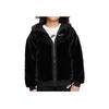Nike Leopard Print Fleece-Lined Hooded Jacket Kids Outerwear Black DJ4408-010