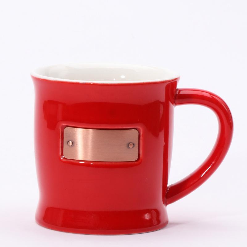 Керамическая кружка с медной инкрустацией Офисная чашка для воды Кофейная чашка Праздничные подарки