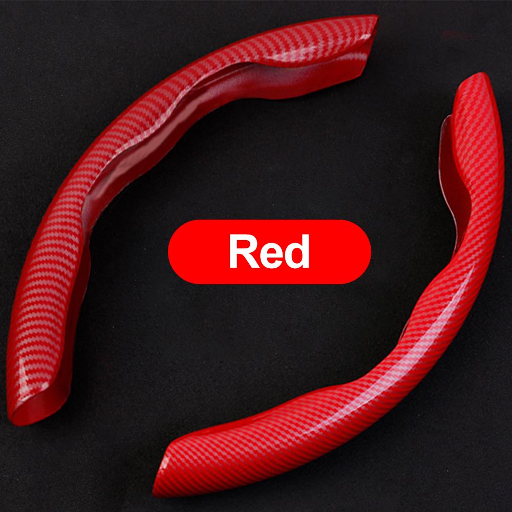 Чехол на руль автомобиля 38 см из углеродного волокна, силиконовый, нескользящий, защитный, ультратонкий чехол, тип D, автомобильные аксессуары