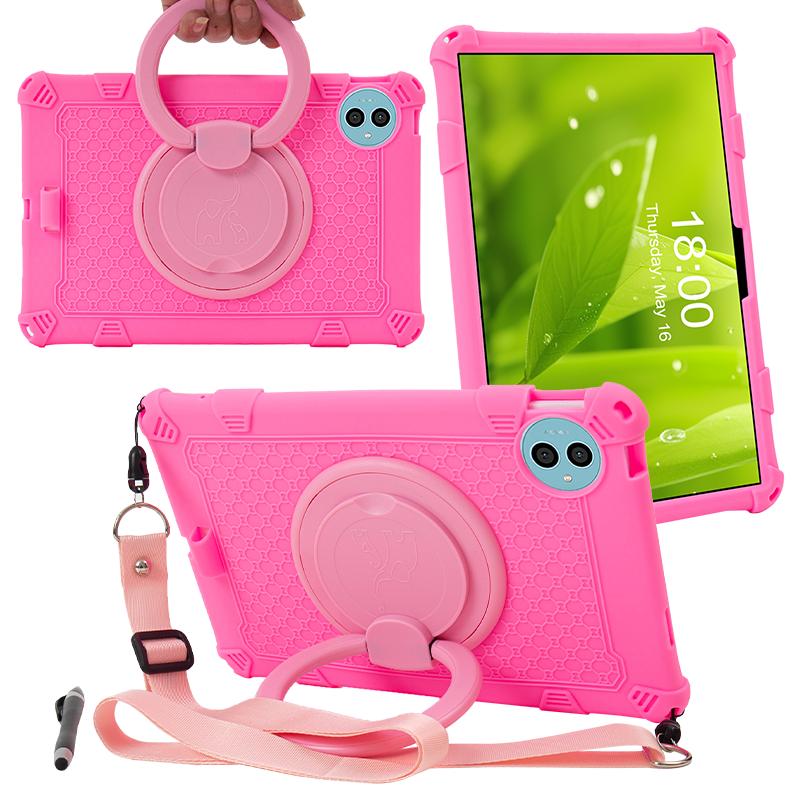 Чехол для Doogee U11 / U11 Pro Силиконовый ударопрочный чехол с вращающейся на 360 градусов подставкой Бесплатный ремешок на плечо и стилус