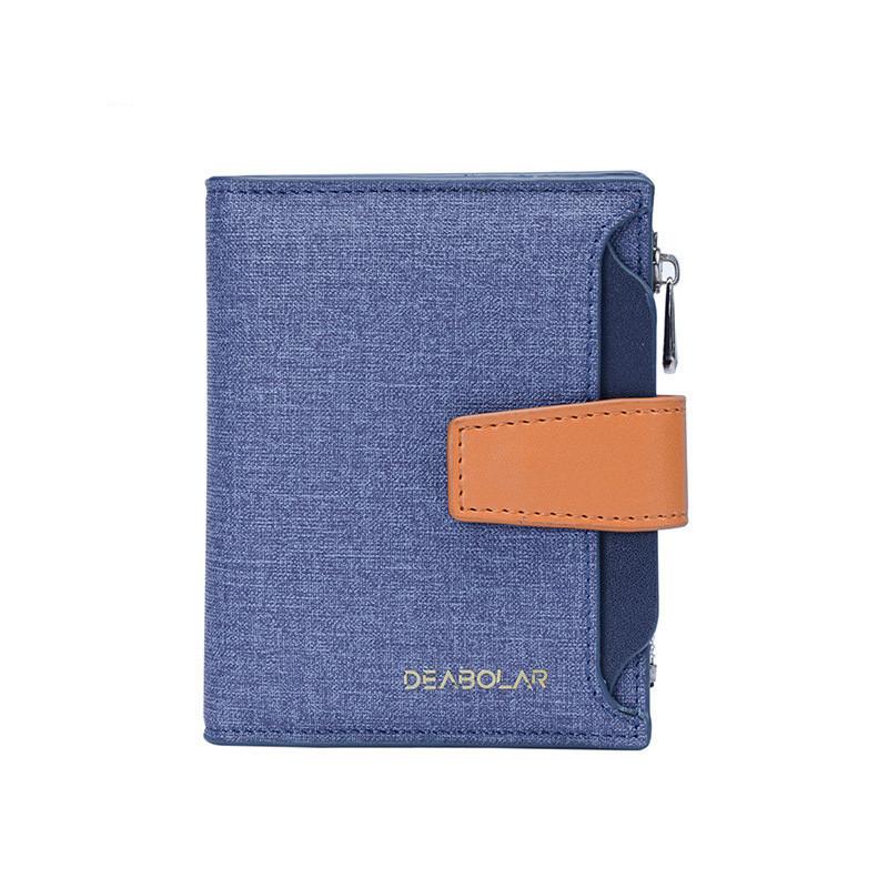Fashionable Men's Vintage Pu Leather Wallet Retro Card Holder Zipper Coin Wallet Male Wallet K3212 Gray