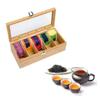 Portable Tea Packet Box Bamboo Teabag Holder Portable Tea bag Storage Box  Home Office Spices