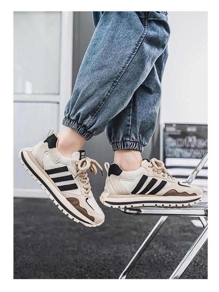 2025 Мужские Модные Легкие Кожаные Кроссовки Папы – Универсальная Повседневная Спортивная Обувь