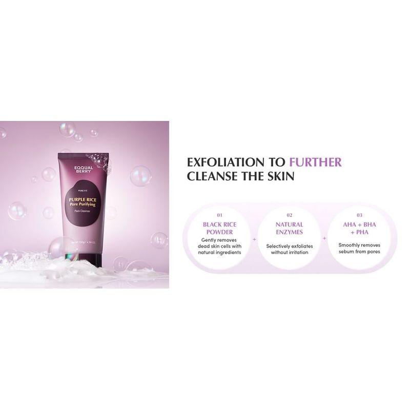 Eqqualberry Очищающее средство-маска для пор с фиолетовым рисом