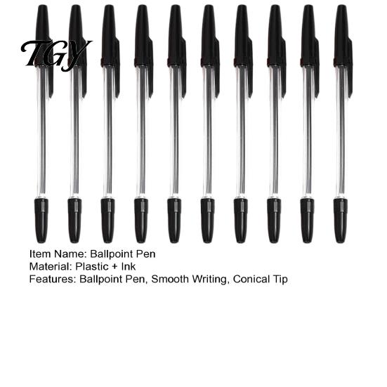 School And Office Stationery 10PCS Ballpoint Pens, 1.0mm Conical Tip Anti Leakage Gel Document Signing Pens Comfortable Grip Smooth Writing