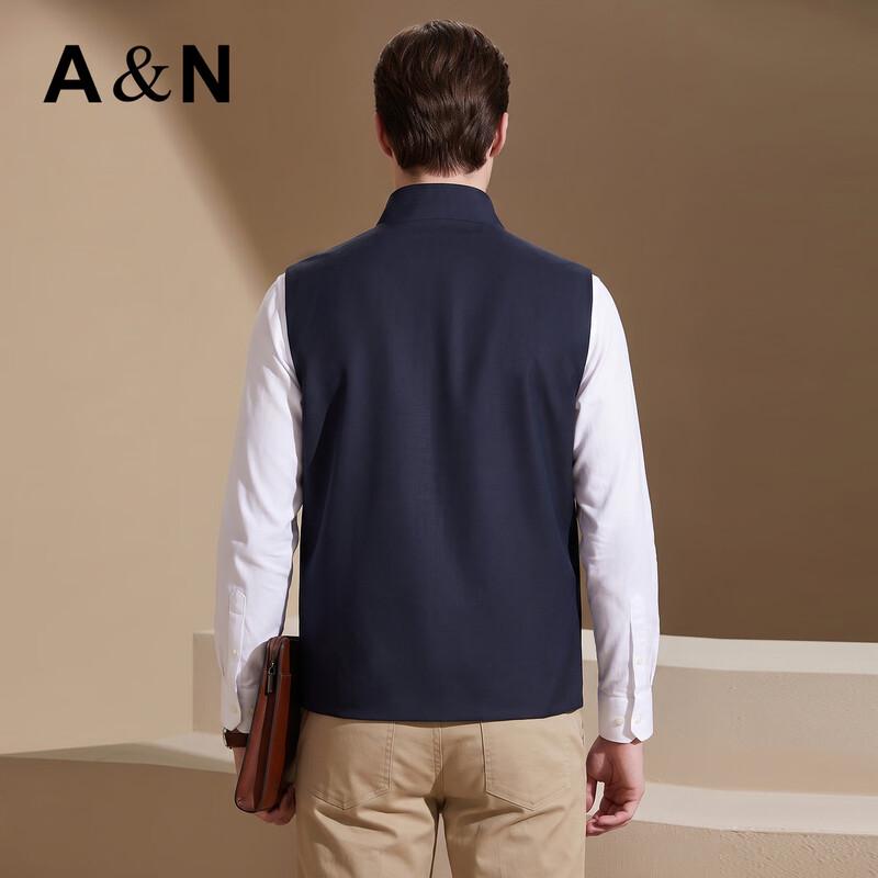 Мужской однотонный шерстяной жилет в стиле business casual