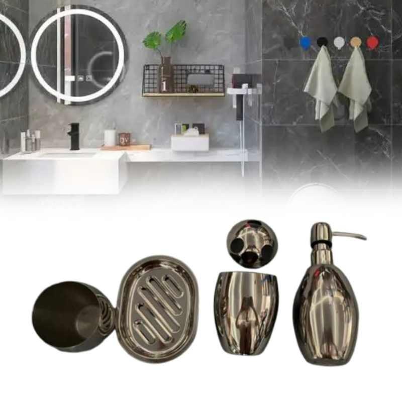 Stainless Steel Hand Soap Dispenser Bathroom Decor With Press Button For Bathroom
