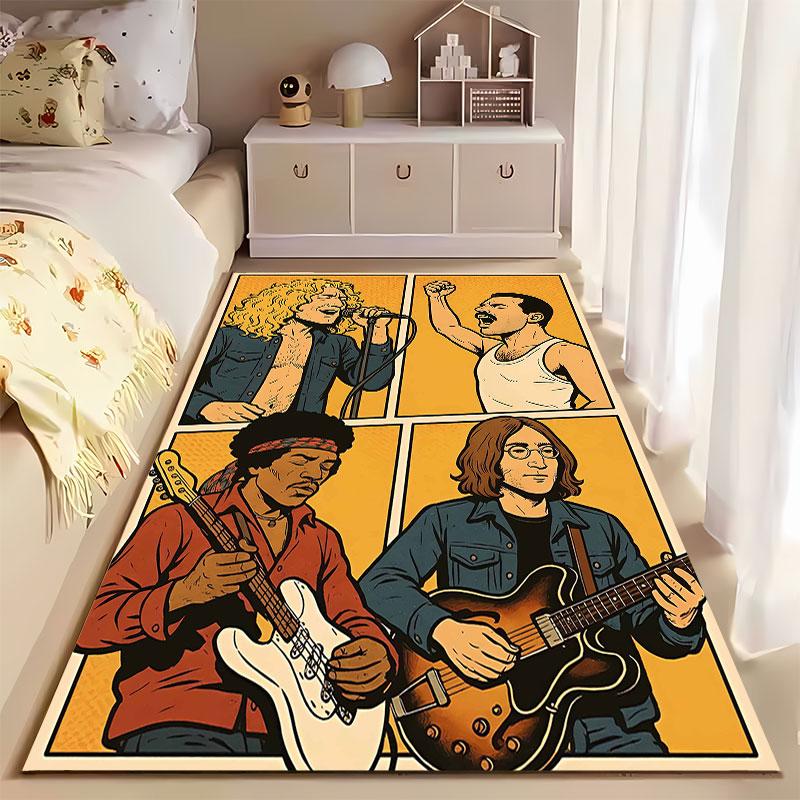 Legendary Rock Music Icons suitable as a non-slip mat for the living room or bedroom sofa