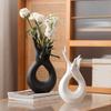 Абстрактная ручная керамическая ваза современный минималистский боди-арт держатель для цветочных растений ручной работы контейнер для домашнего офиса центральное украшение для рабочего стола