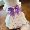 Cotton Summer Dog Princess Dress Bow Heart Puppy Clothing Fashion Cat Dog Costume  for Small Dogs