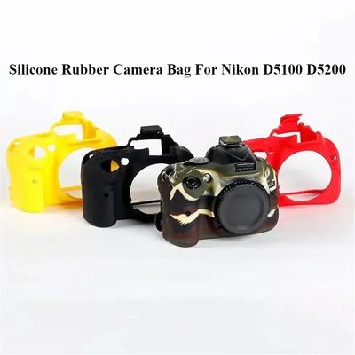 Мягкий силиконовый резиновый защитный чехол для камеры для Nikon D5100 D5200 DSLR, кожаный чехол