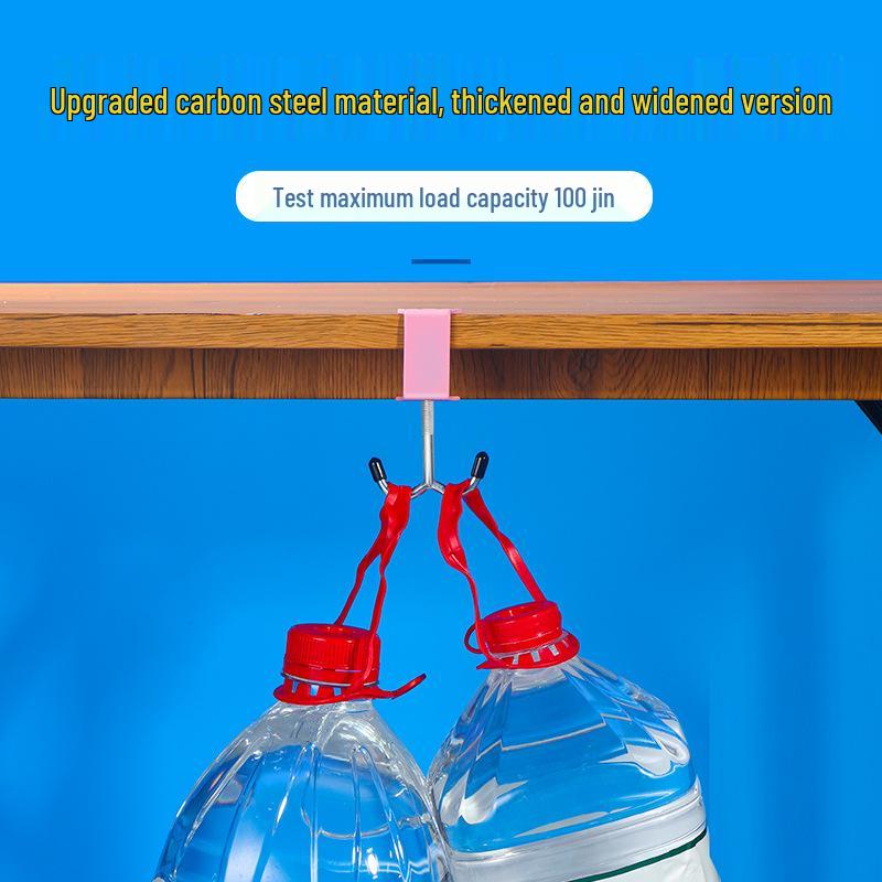 Прикроватный студенческий стол Крючки-короны - Двойные и одинарные крючки без сверления для школьных сумок, розовый и черный