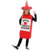 Unisex Kids Mustard Ketchup Costume Set - 2025 Food Cosplay Outfits for Girls & Boys Great for Halloween Fancy Dress Up Events