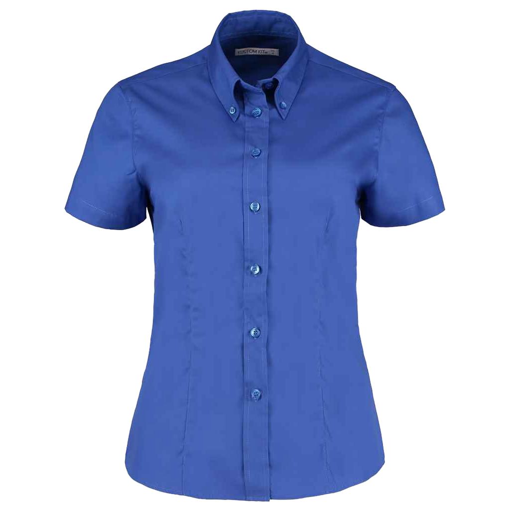 Kustom Kit Womens/Ladies Corporate Oxford Tailored Short-Sleeved Shirt