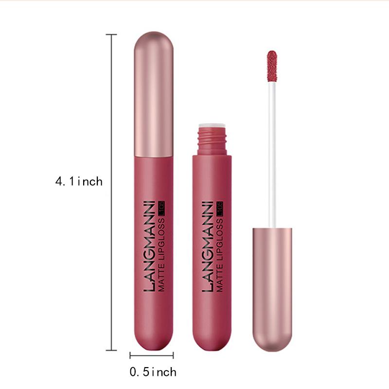 Набор помад Velvet Matte Nude, стойкий насыщенный пигмент, набор блесков для губ в форме капсулы, подарочная коллекция для женщин/девушек (6шт жидкая помада)