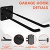 2 шт. прочные гаражные крючки, органайзер для инструментов, настенное крепление, вешалки для хранения автомобильных шин, лестниц, стульев, садовых электроинструментов