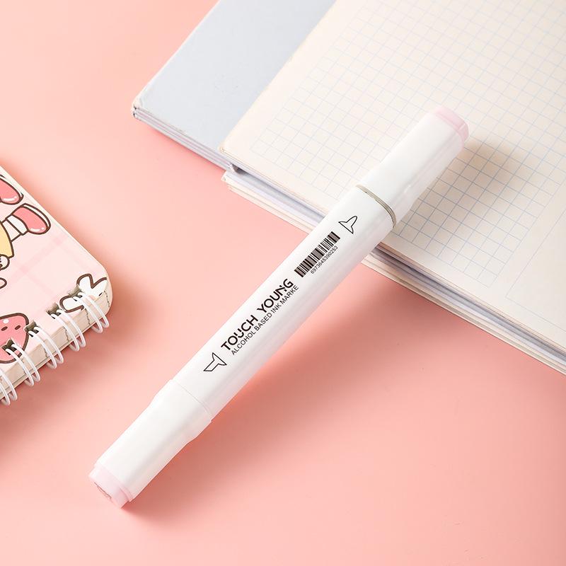 6th Gen Double Tip White Square Barrel Oil-Based Marker for Drawing & Hand-Painting