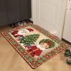 Рождественский Зимний Хрустальный Бархатный Коврик для Гостиной и Спальни на Скользкий Пол, Коврик для Пола в Ванную Комнату и Прихожую, Домашний Декор