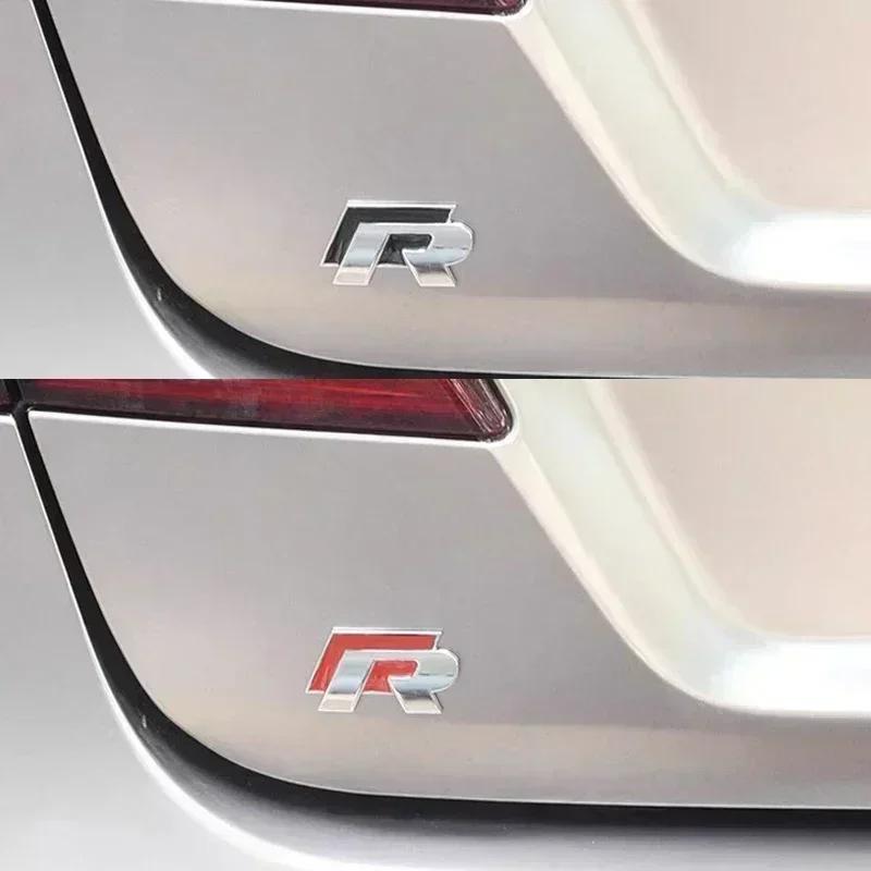 AABIK1 Metal Car Grille Emblem Rear Trunk Badge Stickers for Volkswagen VW R Rline Polo Golf Jetta Beetle CC Bora Tiguan Touran Passat