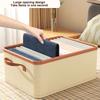 Clothing Storage Bins For Closet With Pu Handles Foldable Drawer Clothes Organizer For Organizing Wardrobe