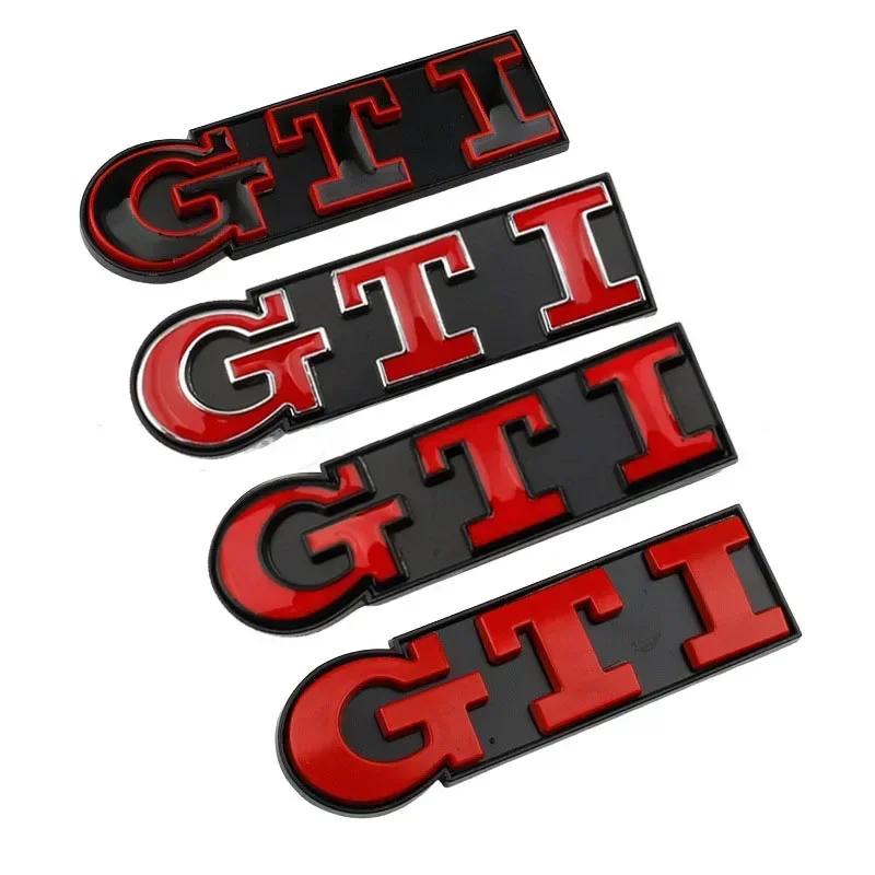 LMN1 VW 2026 Hot Metal GTI Logo Car Front Grille Emblem Badge for Volkswagen Polo Caddy Golf 4 5 6 8 Jetta Tiguan Touran Passat T-Roc