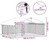 VidaXL Chenil d'Extérieur avec Toit pour Chiens 300x300x150 cm Cage Enclos 171501