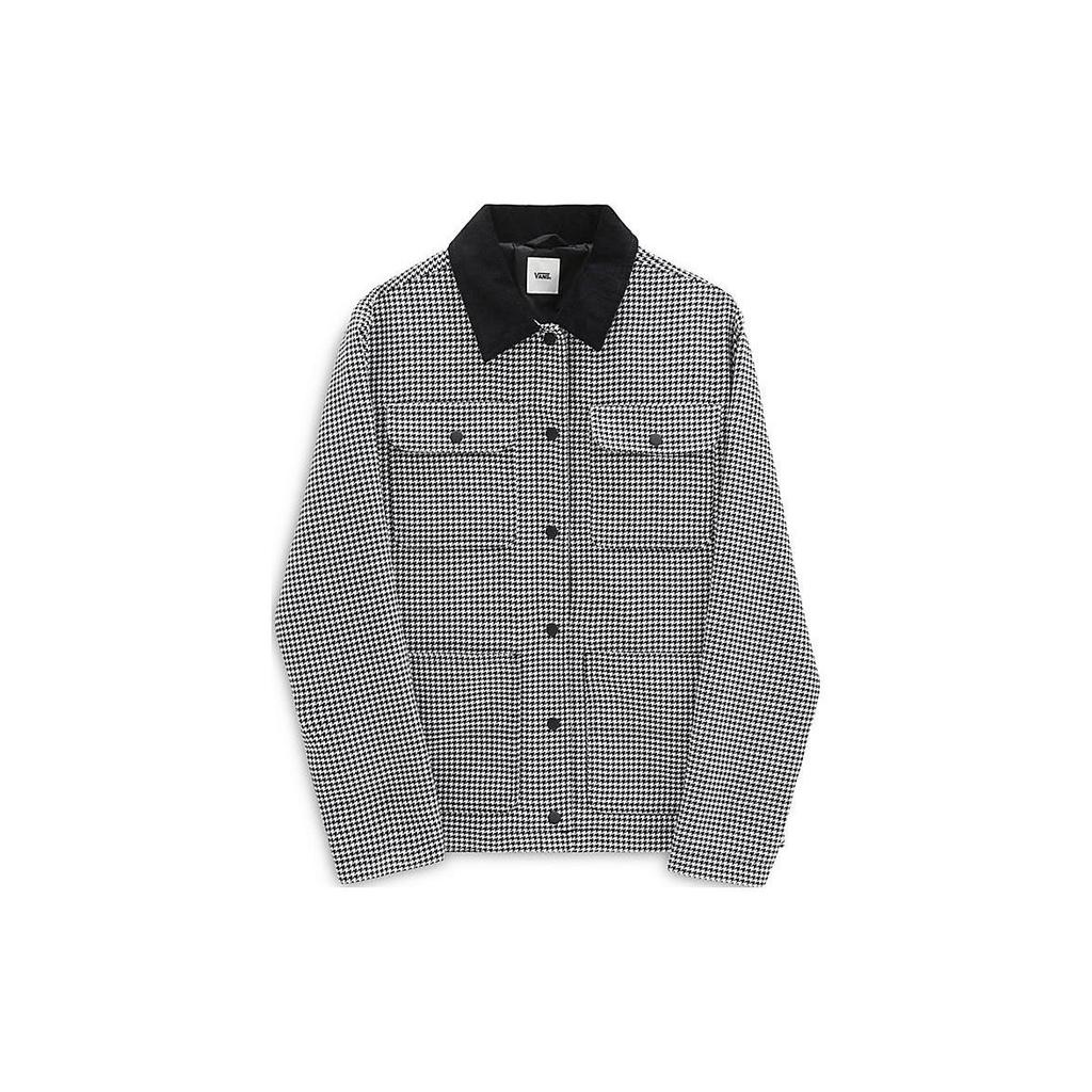 Vans Повседневная однобортная куртка в клетку с длинным рукавом для женщин, черные куртки VN0A5JMZBLK