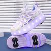 Роликовые кроссовки Детские кроссовки с 4 колесами LED подсветка Светящиеся Детские Светящиеся Модные Уличные Спортивные Обувь Девочки Мальчики Подарки