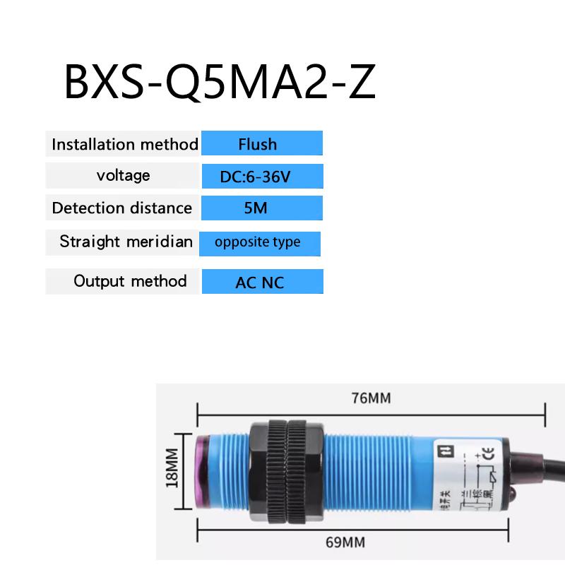 E3F-DS10C4 DC12~24V Фотоэлектрический датчик-выключатель Диффузное отражение Расстояние обнаружения 5M AC NO NC