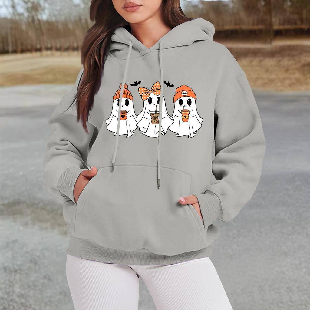 Женские свитшоты оверсайз, флисовые толстовки с длинным рукавом, осенние наряды с карманом