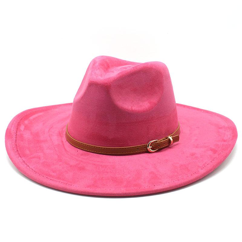Замшевый цилиндр для мужчин и женщин, большая шляпа с карнизом, плоская кромка, джазовая шляпа