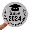 100Pcs Graduation Stickers Transparent Gold Foil Envelope Seals Congratulations Graduates Stick for Graduation Invitations Class of 2024