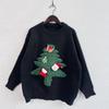 Women's Fashion Fall And Winter Christmas Loose Round Neck Pullover Knitted Sweater